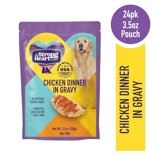 Strongheart poulet dans jus, nourriture humide pratique et appétissante pour chien