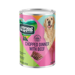 Strongheart boeuf hache en morceaux, texture appétissante pour le repas.
