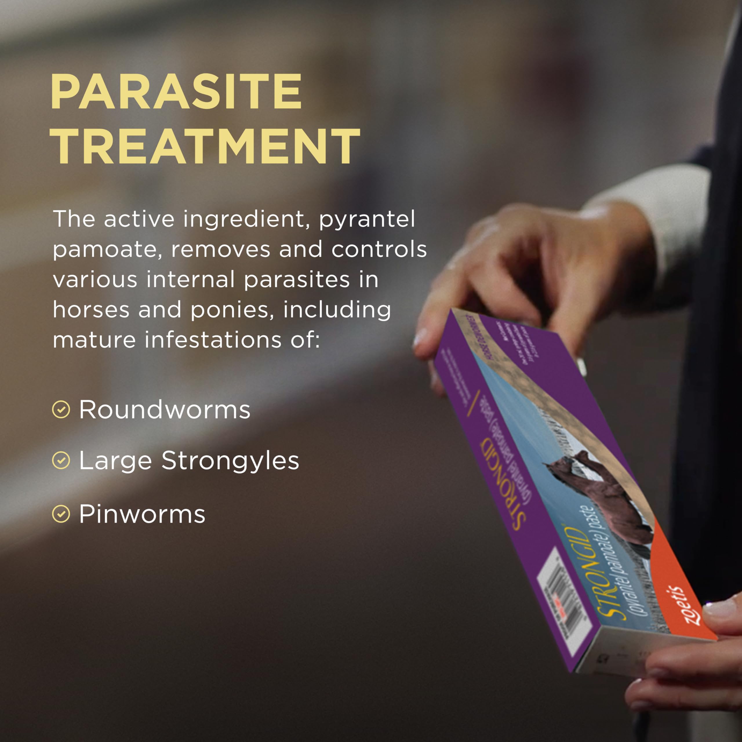 Strongid Paste: securite-juments-gestantes-allaitantes — adapté pour juments et poulains.