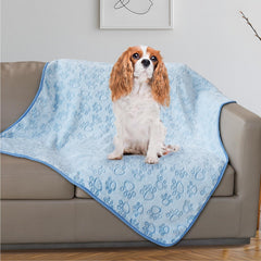 Couverture Stuffed avec imprimé patte sur le dessus, douceur pour chien.