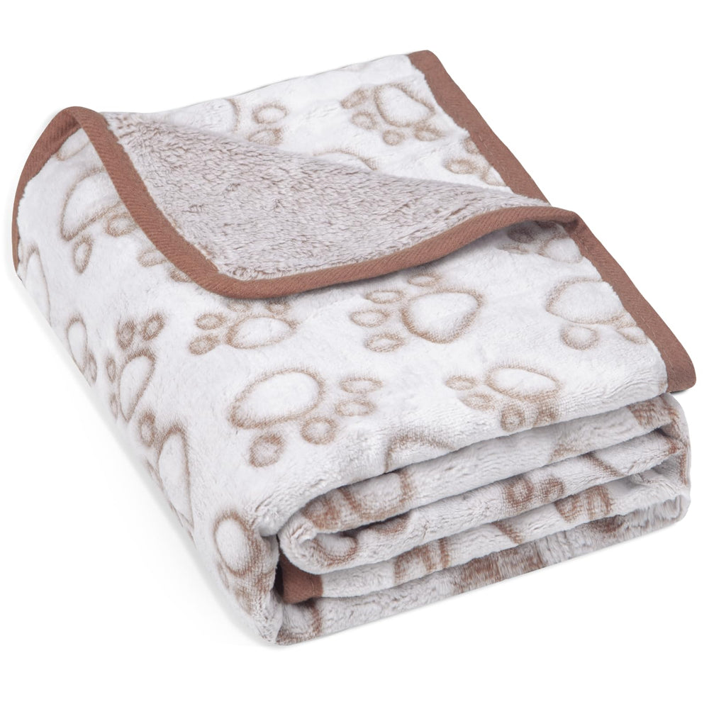 Couverture Stuffed marron douce recto, confort quotidien pour chien.