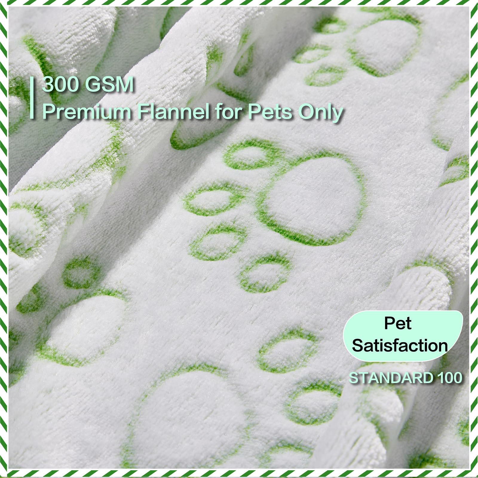 Stuffed couverture chien verte revers vert uni, protection du mobilier.