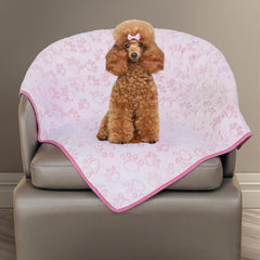 Stuffed couverture douce grise avec patte imprimée, pour le confort quotidien de votre chien.