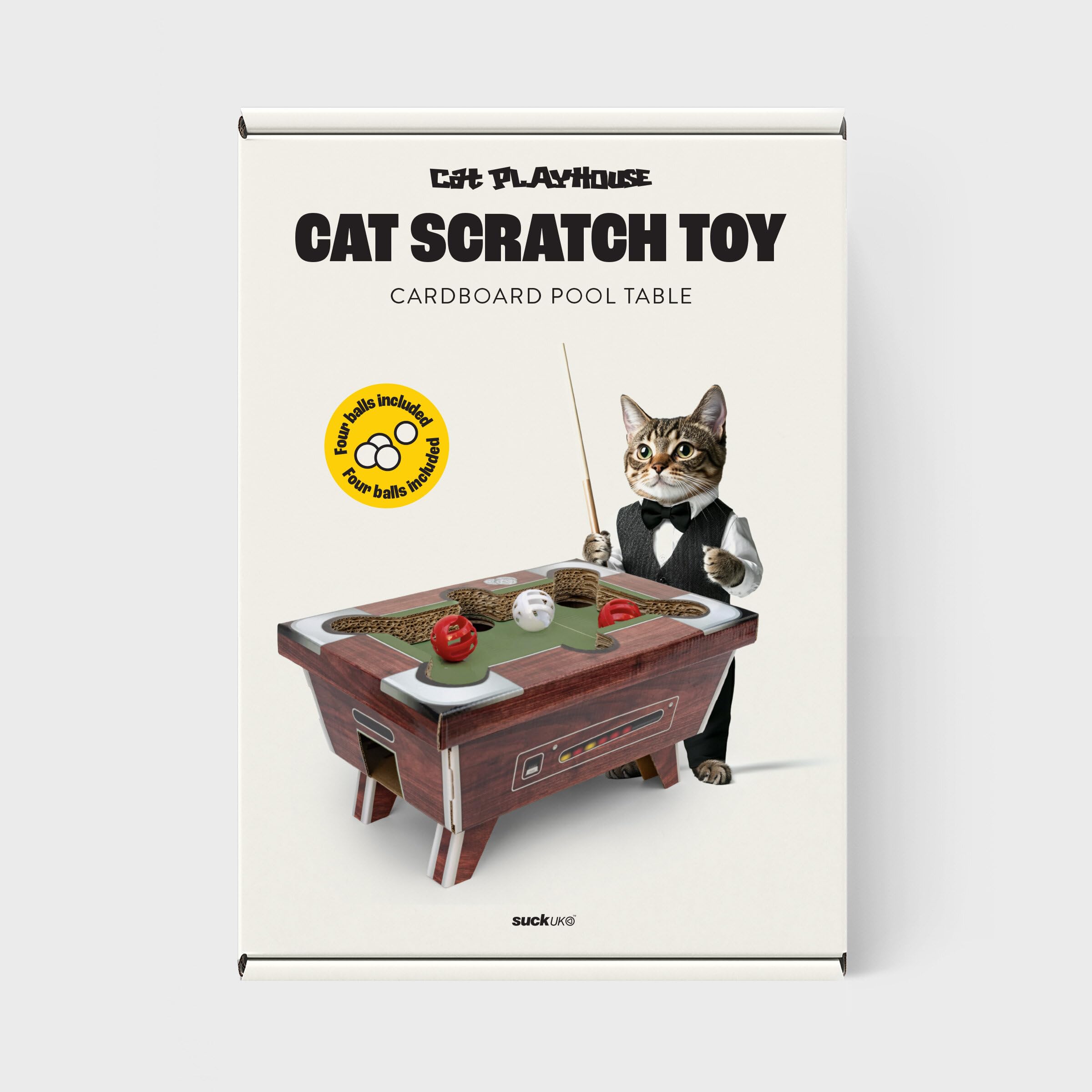 Cadeau chat original Suck UK, idéal pour fêtes et occasions.
