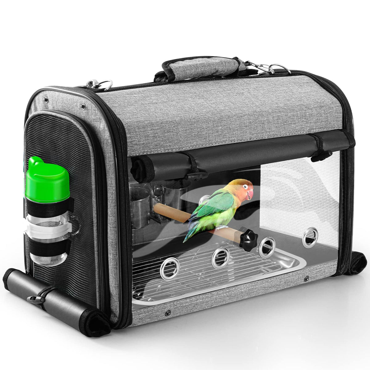 Suertree sac de transport avec perchoirs, pratique pour les sorties quotidiennes des oiseaux.