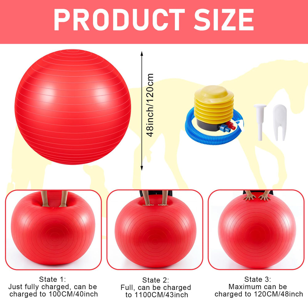 Suilung ballon anti-eclatement rouge, sécurité renforcée lors des exercices.