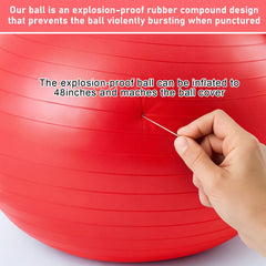Suilung ballon rouge avec pompe incluse pour gonflage pratique.