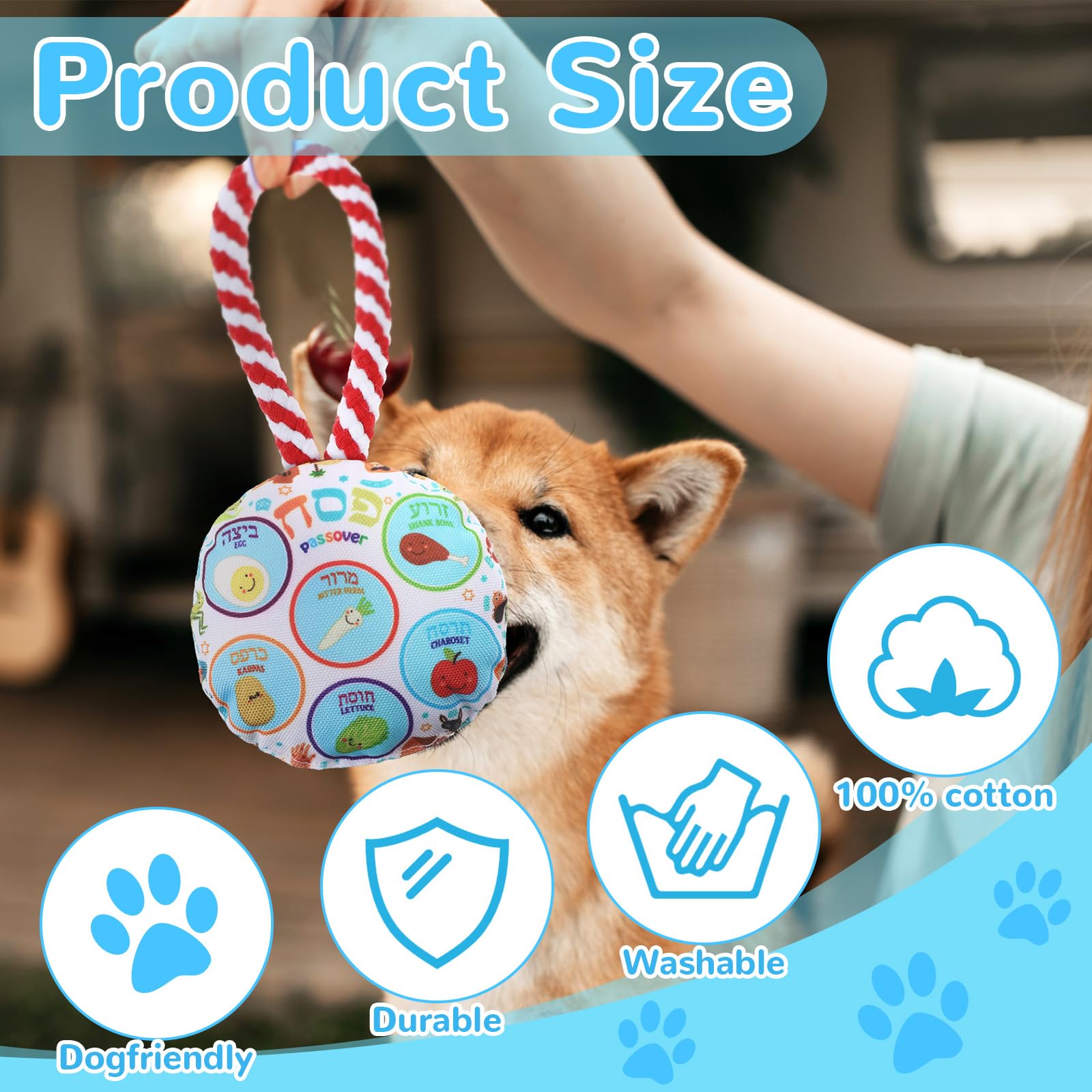Suilung design pessah : jouet festif pour chiens lors des repas.