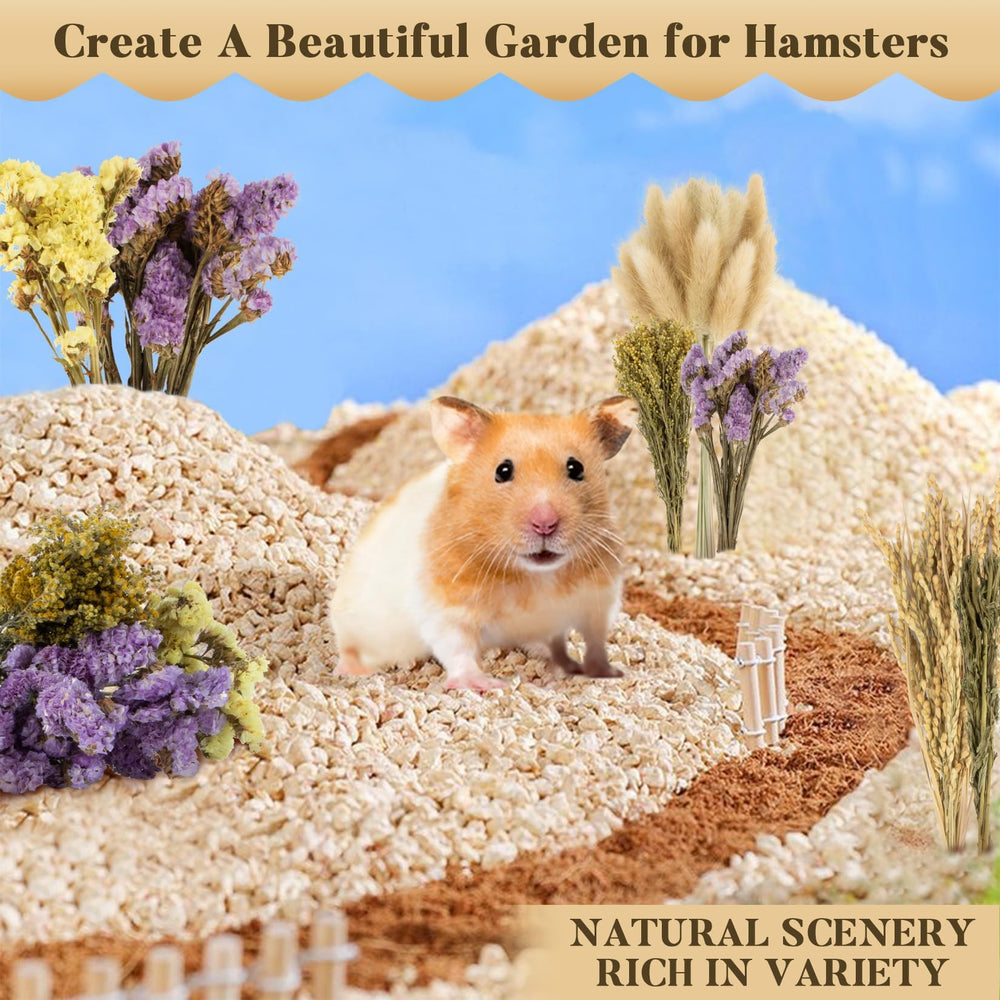 Sukh déco habitat petits animaux avec fleurs sèches