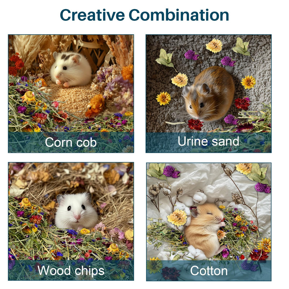 Sukh Diversite Couleurs Habitat Hamster: litière colorée enrichissant l’espace de vie