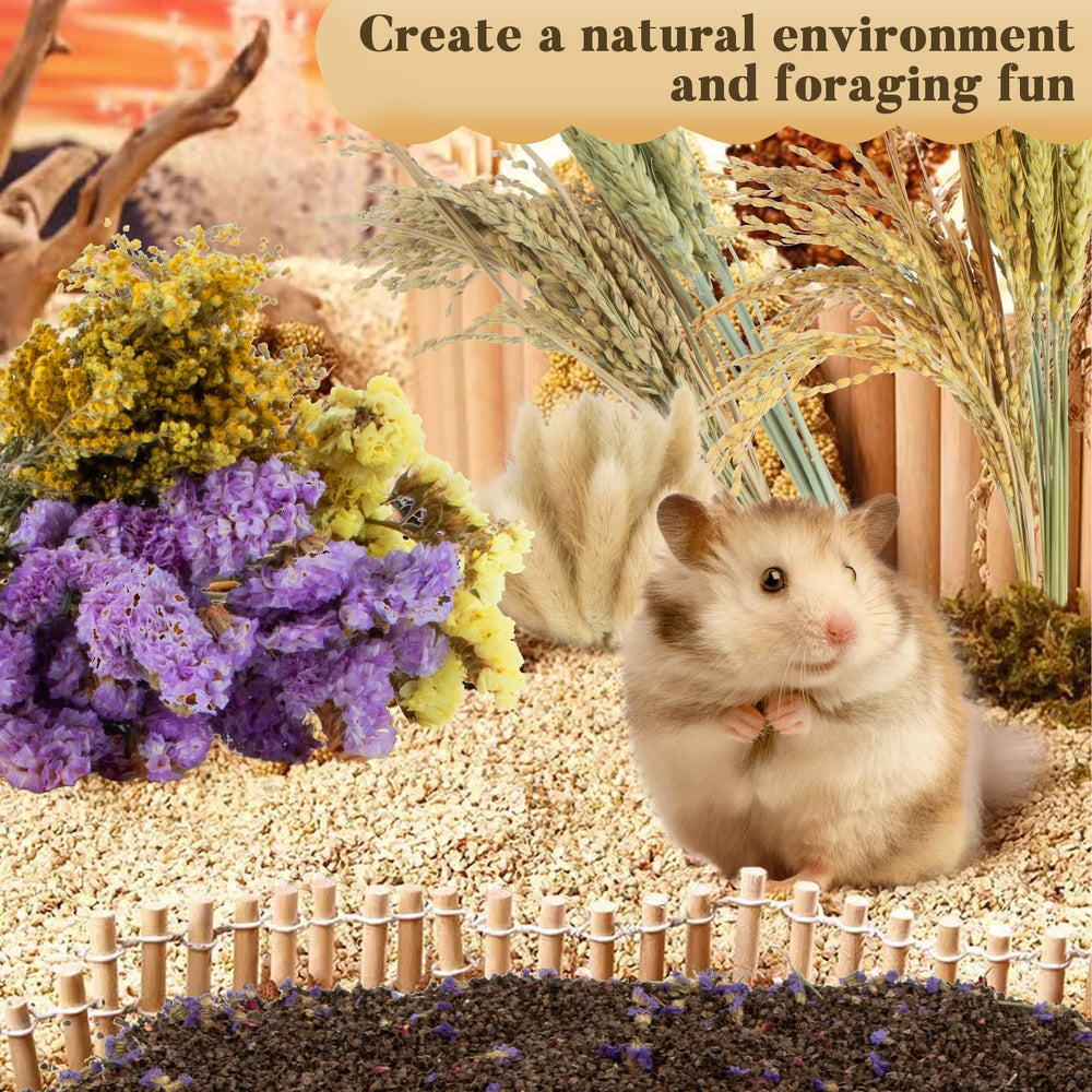 Sukh mélange fleurs sèches-couleurs pour l’habitat du hamster