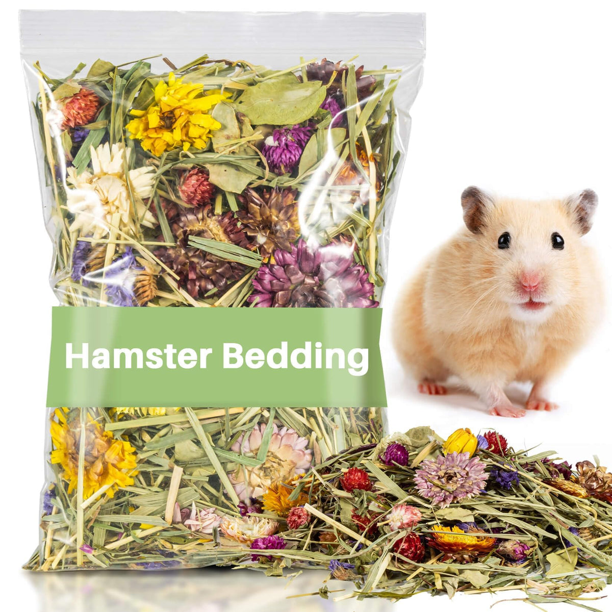 Sukh Litière Hamster Fleurs Herbes Seches: douceur naturelle pour marcher et jouer