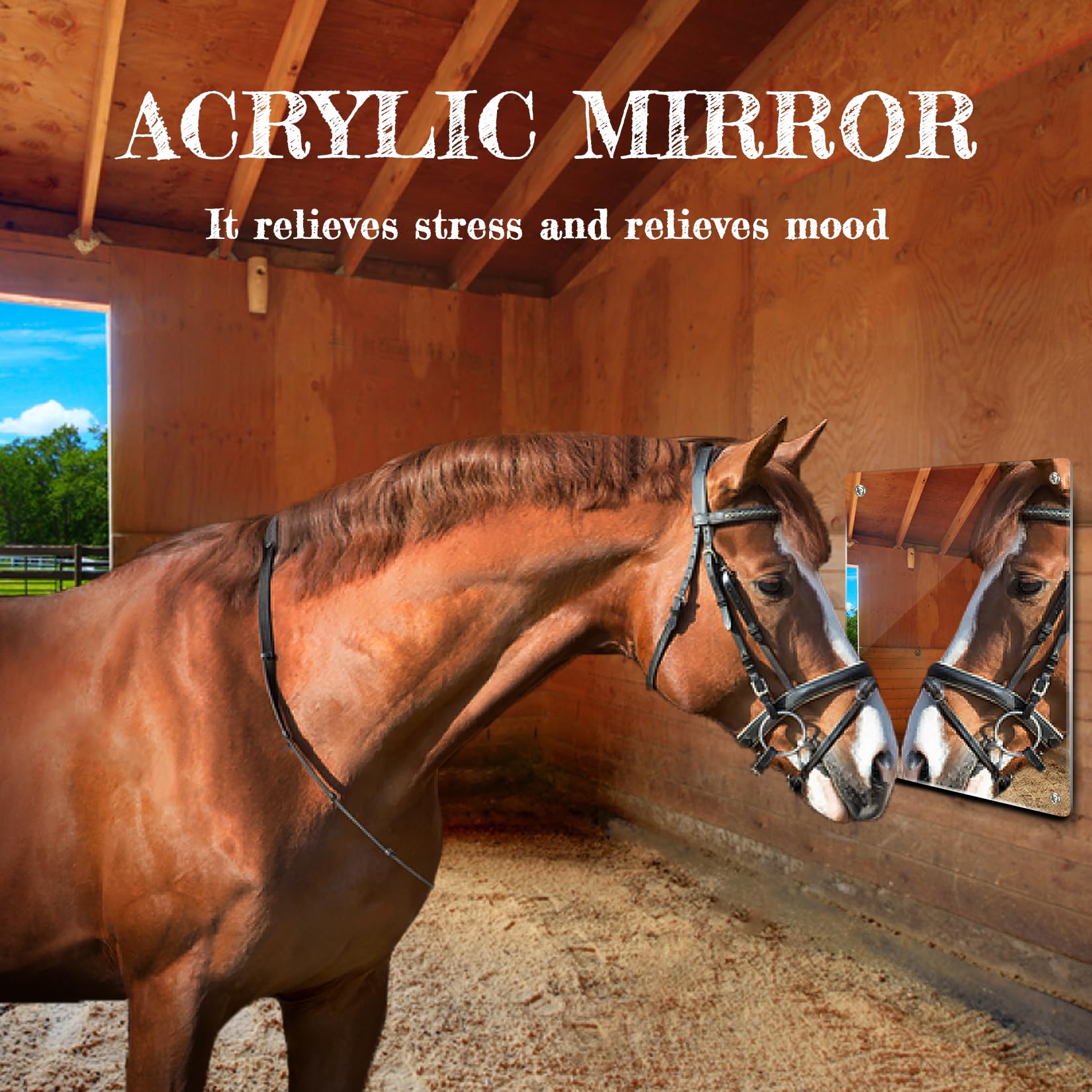 Installation facile du miroir Sukh : fixation par vis ou corde.