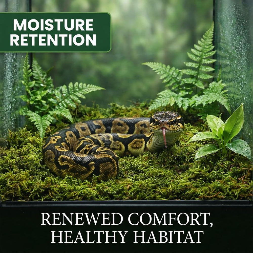 Sukh mousse sphagnum humidité, aide à stabiliser l’humidité pour reptiles exigeants.