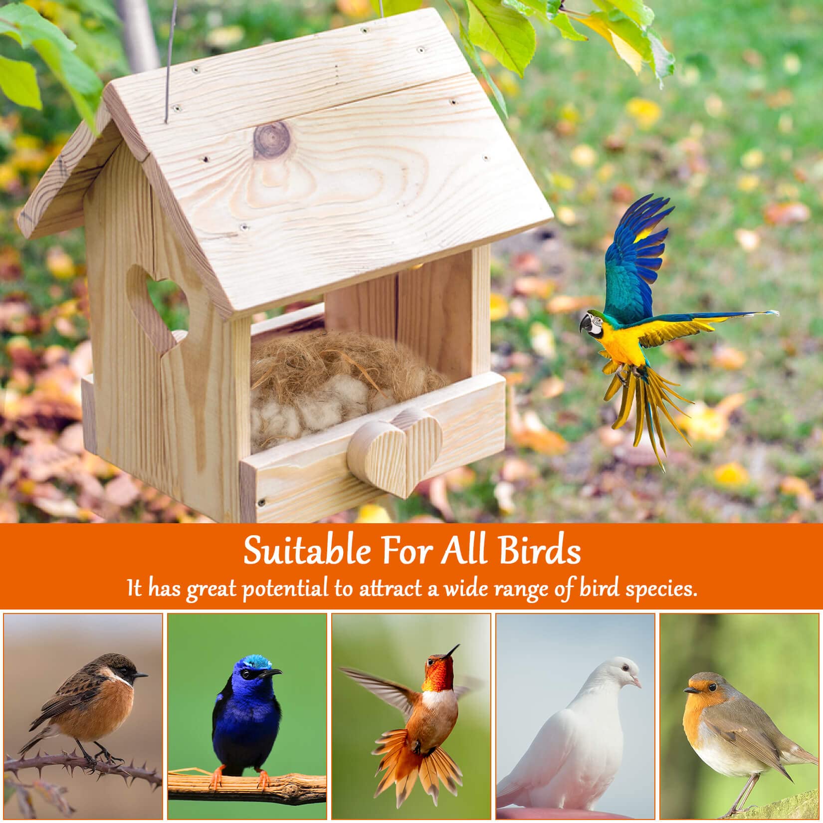 Sukh nid pour petits oiseaux: idéal pour petites perruches et canaris.