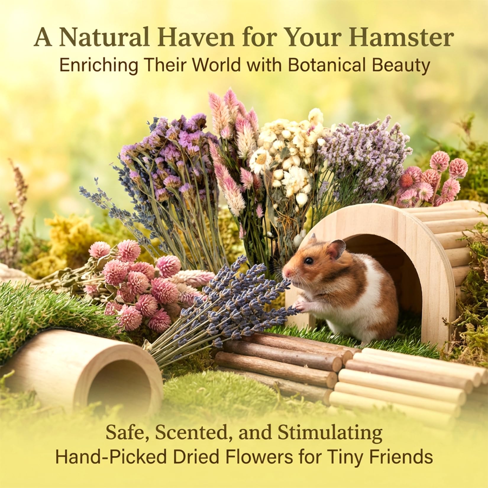 Sukh refuge hamster naturel, offre une cachette sûre.