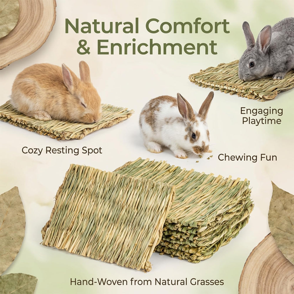 Tapis d'herbe Sukh, surface confortable, idéal comme couchage frais pour petits animaux.