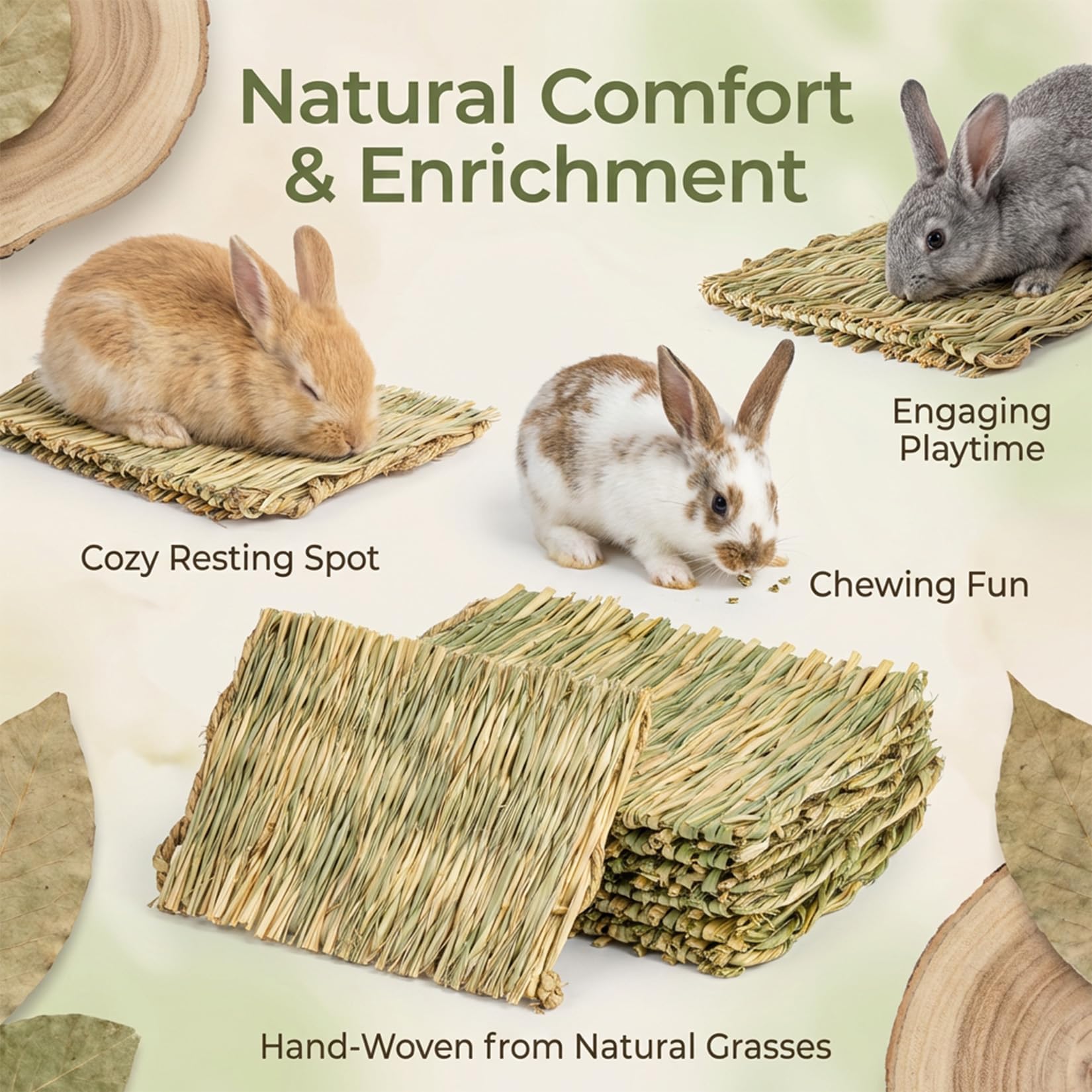 Détail de tissage des tapis herbe Sukh, texture naturelle et durable