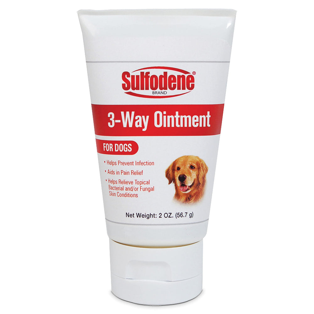 Pommade Sulfodene 3 Voies – bouteille pratique pour les plaies des chiens.