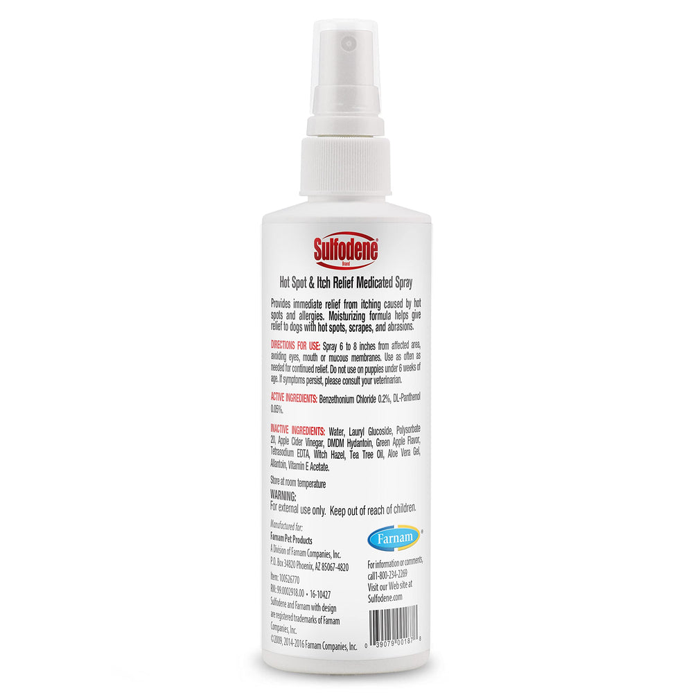 Sulfodene Spray pratique, présenté en bouteille de 8 oz.