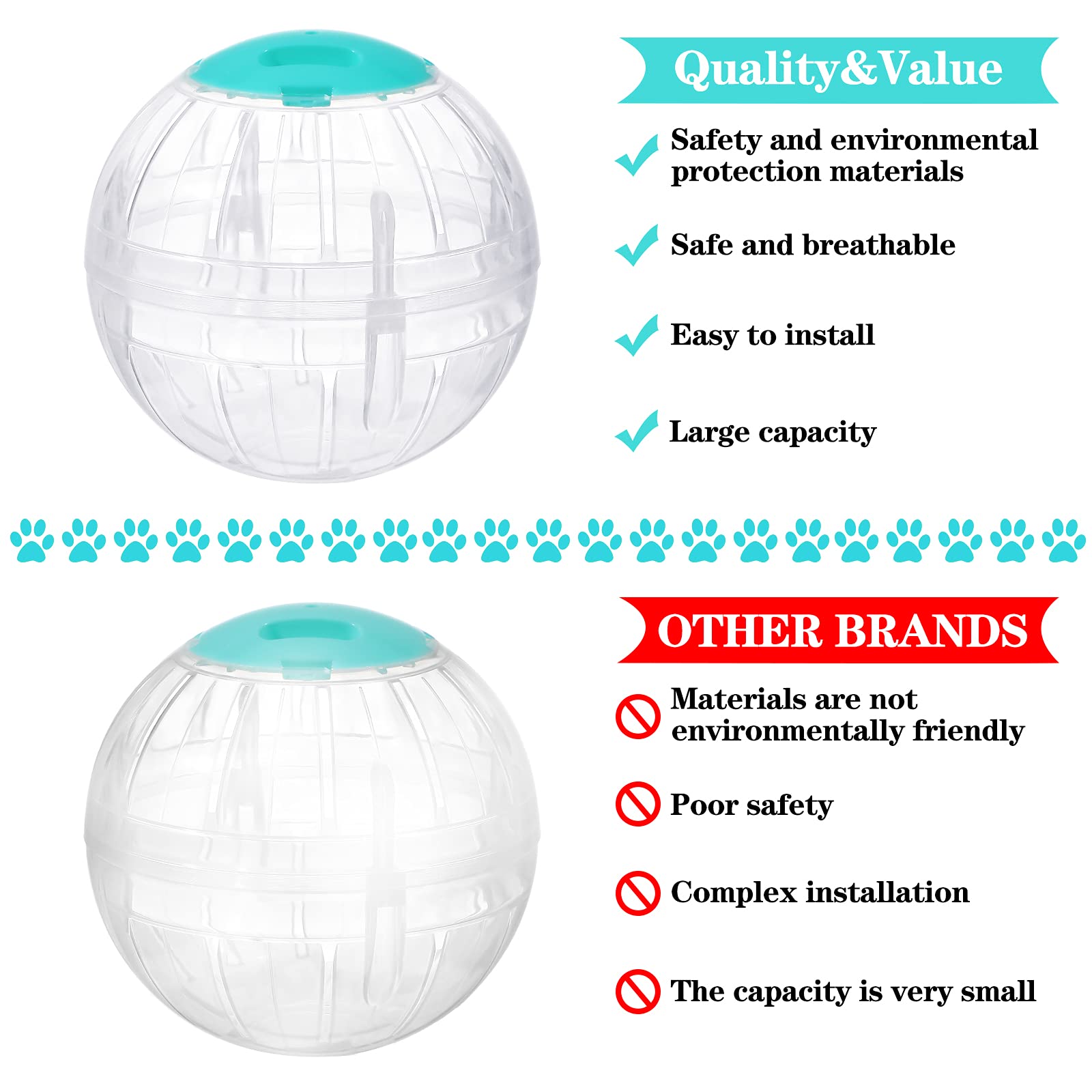 Sumind balle-exercice hamster compatible tubes externes pour parcours
