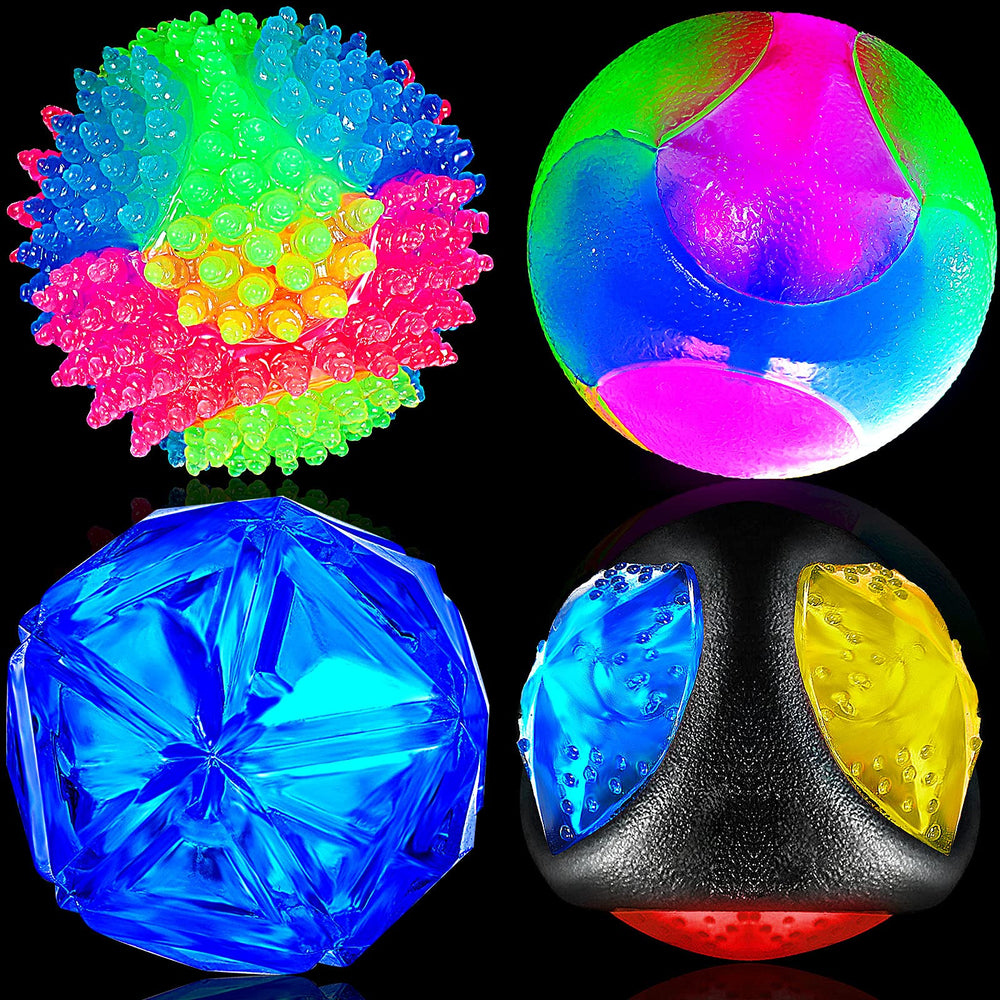 Balle lumineuse Sumind bleu losange, facile à repérer dans l'obscurité.