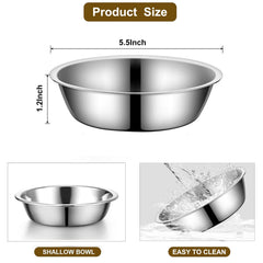 Summark bol chat inox diametre 14 cm, espace suffisant pour nourriture et eau.
