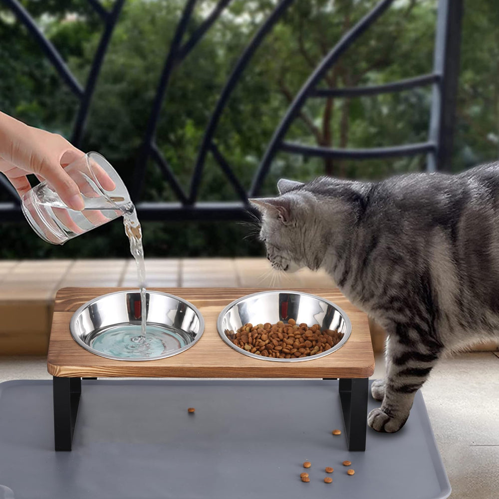 Summark bol chat inox empilables et compacts, rangement facile.