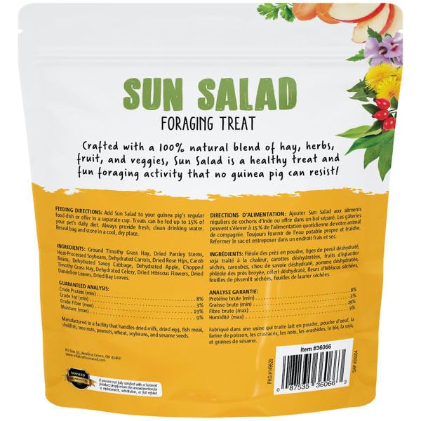 Friandise Sun Seed Vita Prima Sun Salad pour cobayes favorisant l’exploration et la satiété.