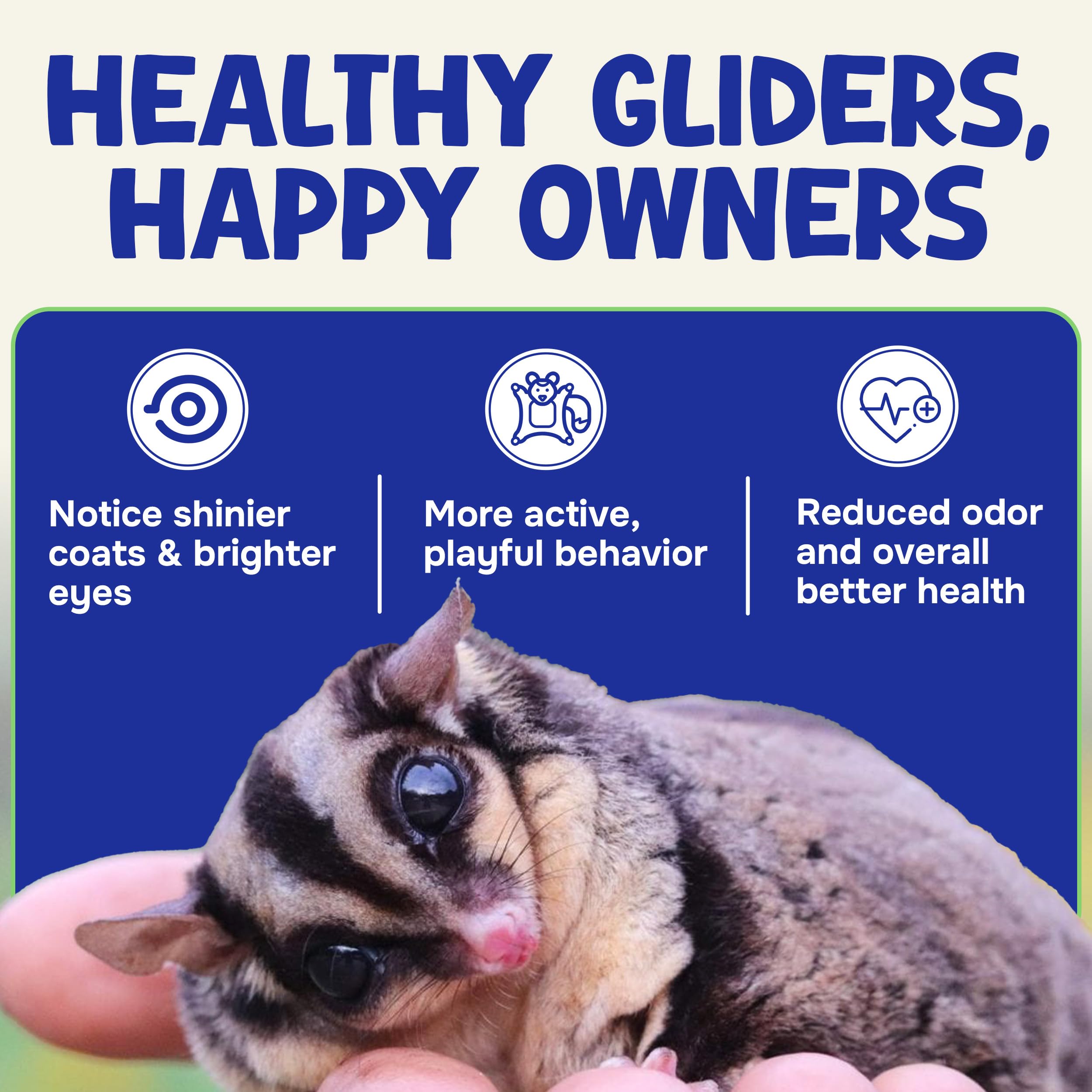 Suncoast Happy Glider Food, emballage scellé, conservation et propreté de l'alimentation.