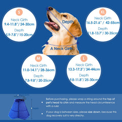 SUNFURA collier de recuperation chien rose ajustable, facile à mettre