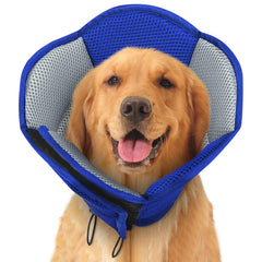 sunfura-cône-chien-grande-bleu offre confort léger après chirurgie.
