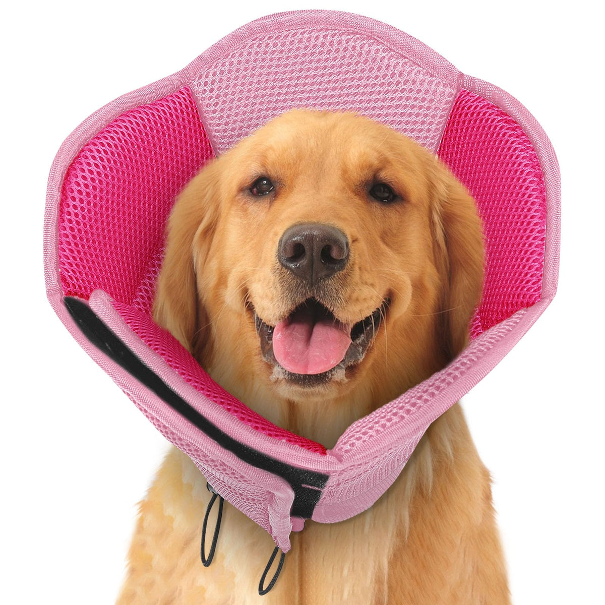 SUNFURA cone doux pour chien rose, protection post chirurgie et confort