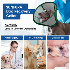 SUNFURA cone post-chirurgie ajustable, fermeture auto-agrippante pour un enfilage rapide.
