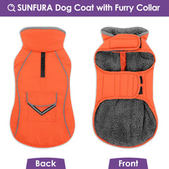 SUNFURA gilet chien hiver dou-blure polaire pour chaleur douce