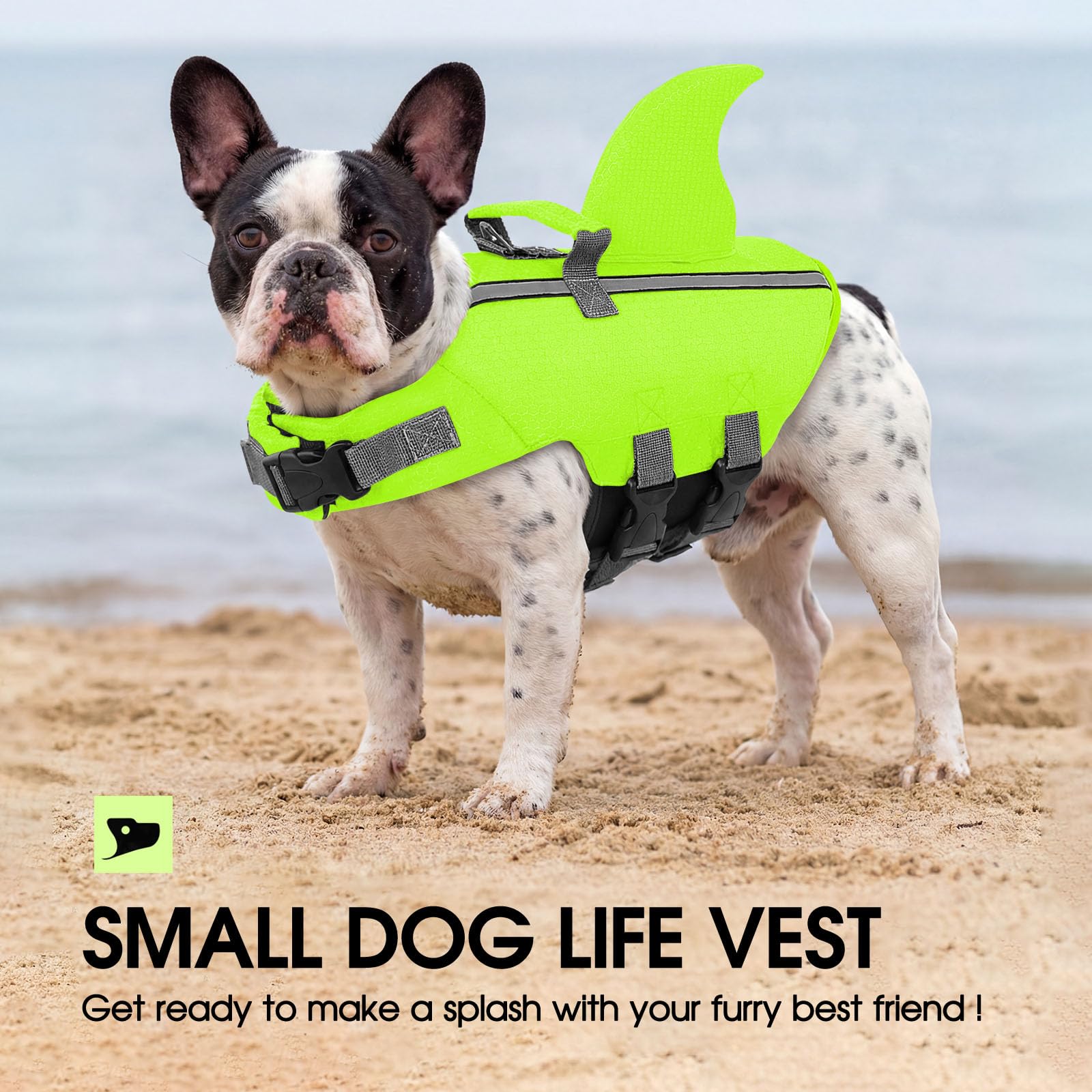 sunfura gilet-chien avec design fin requin attire l’attention tout en restant confortable.