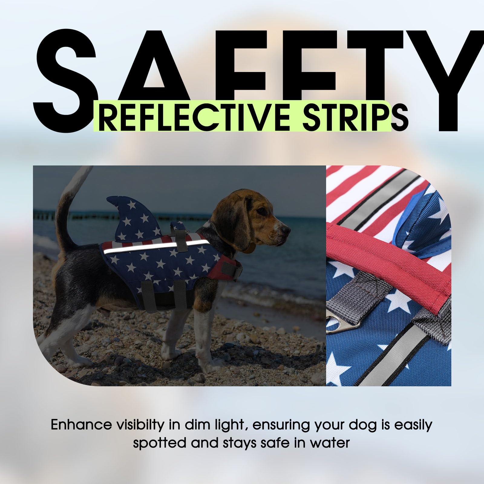 SUNFURA gilet sauvetage chien avec poignée de secours pour aide hors de l’eau
