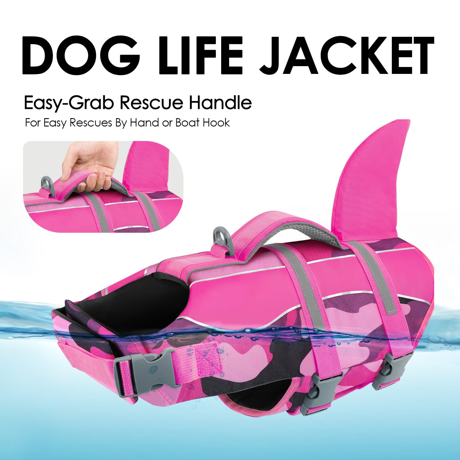 SUNFURA gilet sauvetage chien reflets bordures pour meilleure visibilite au coucher du soleil.