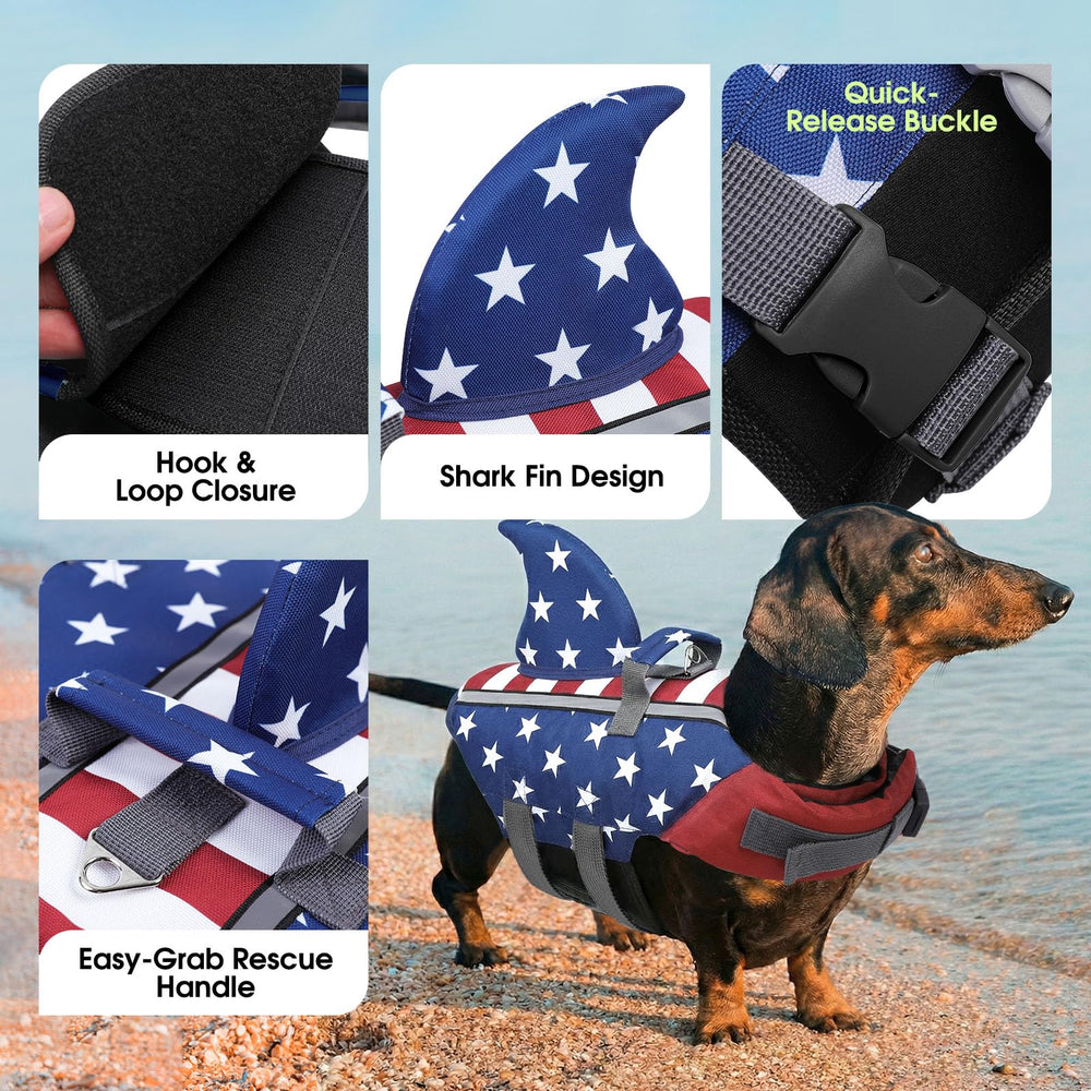SUNFURA gilet sauvetage chien sangles réfléchissantes pour meilleure visibilité
