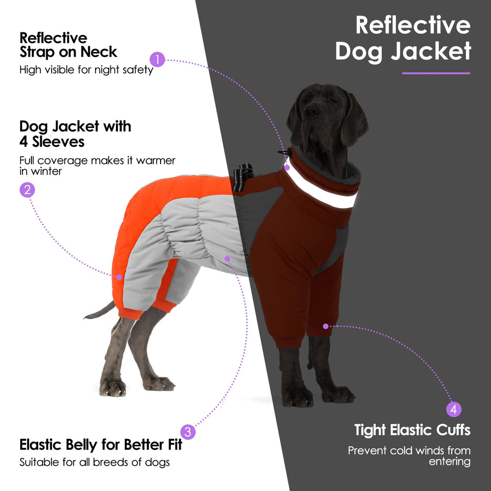 SUNFURA manteau chien ventre élastique – ajustement sûr et confortable.