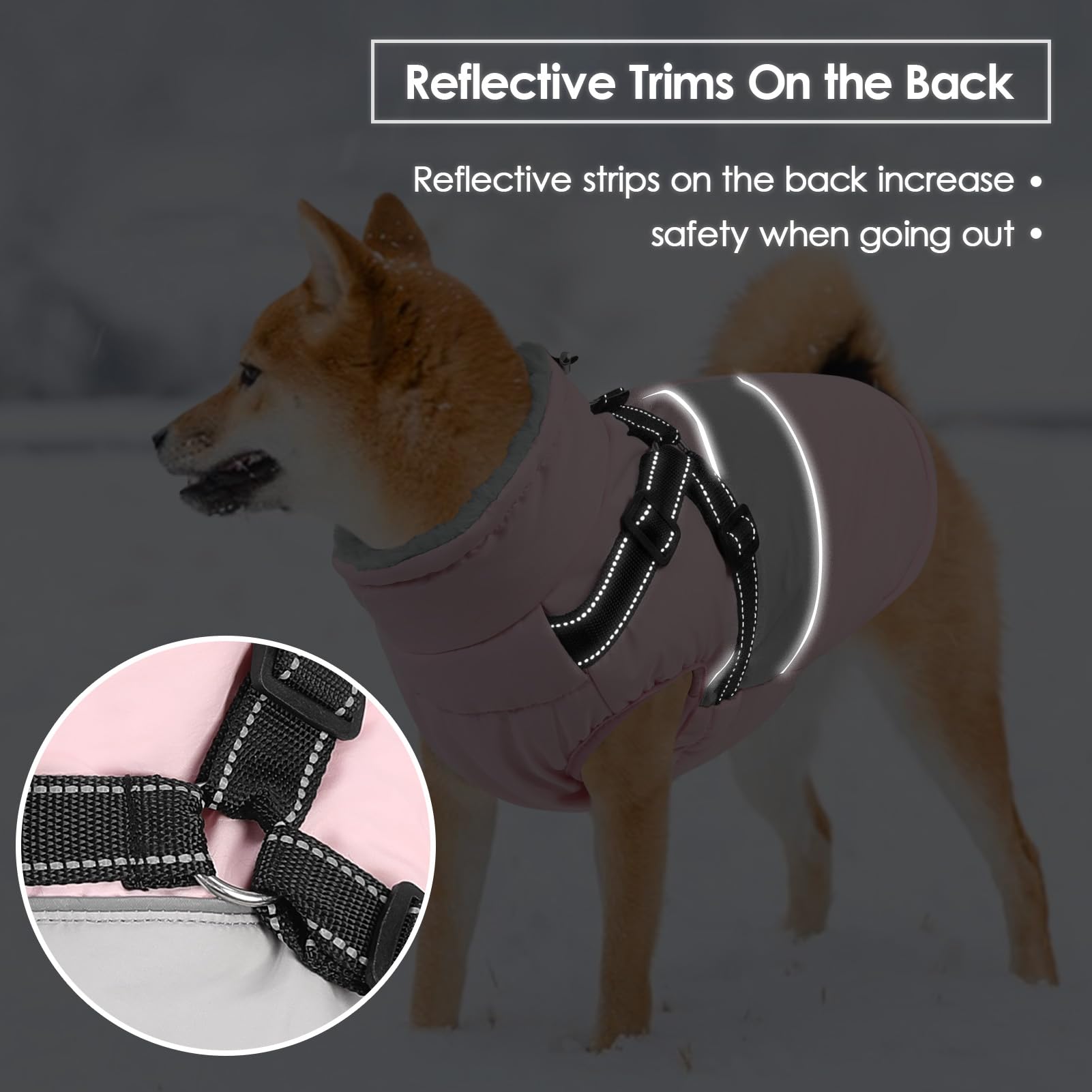SUNFURA manteau chien fermeture rapide, facile a enfiler et retirer.