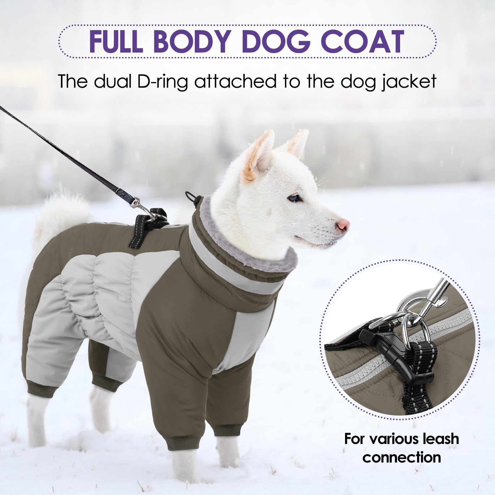SUNFURA manteau chien harnais intégré facilite les sorties.