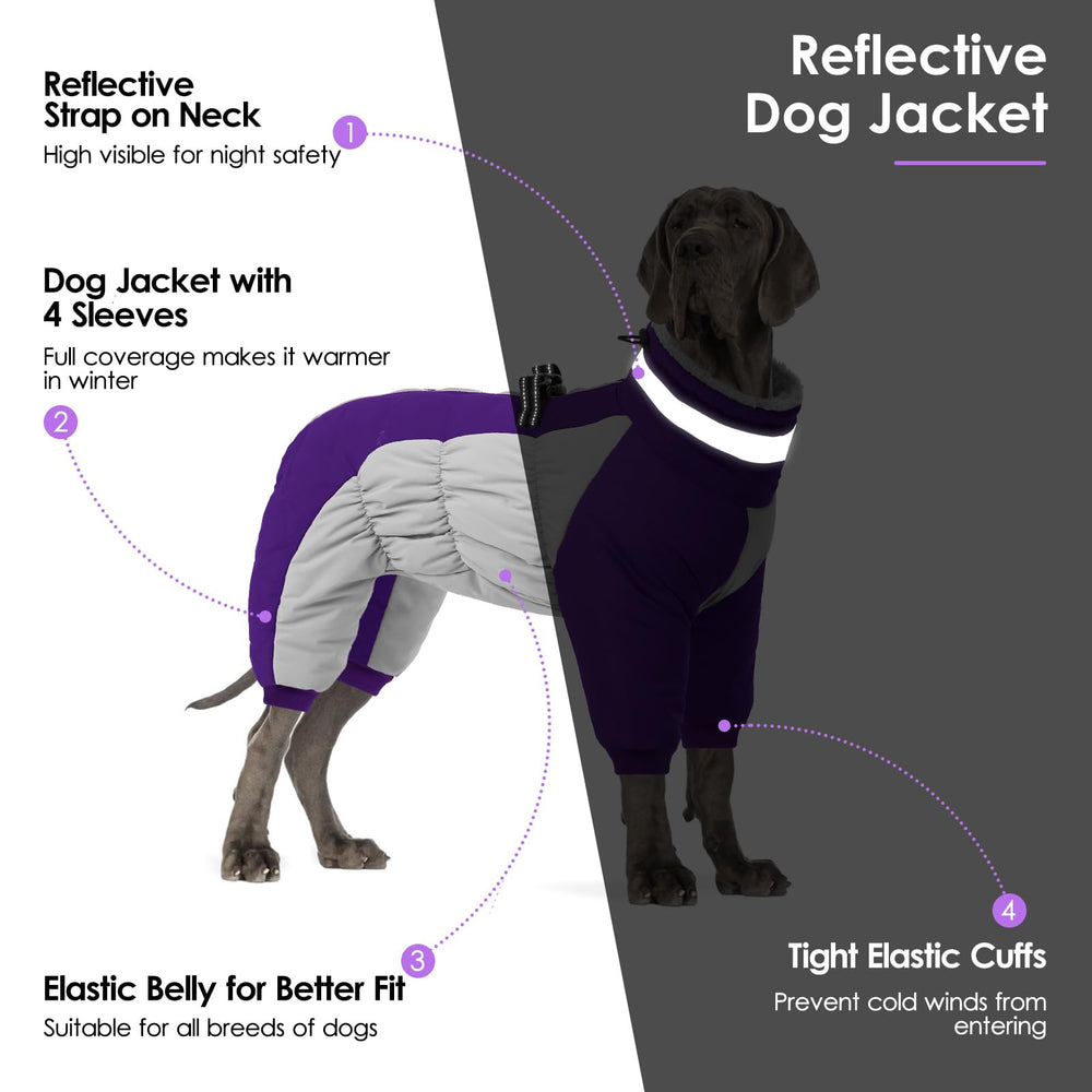 SUNFURA manteau chien avec harnais intégré facilitant l'enfilage.