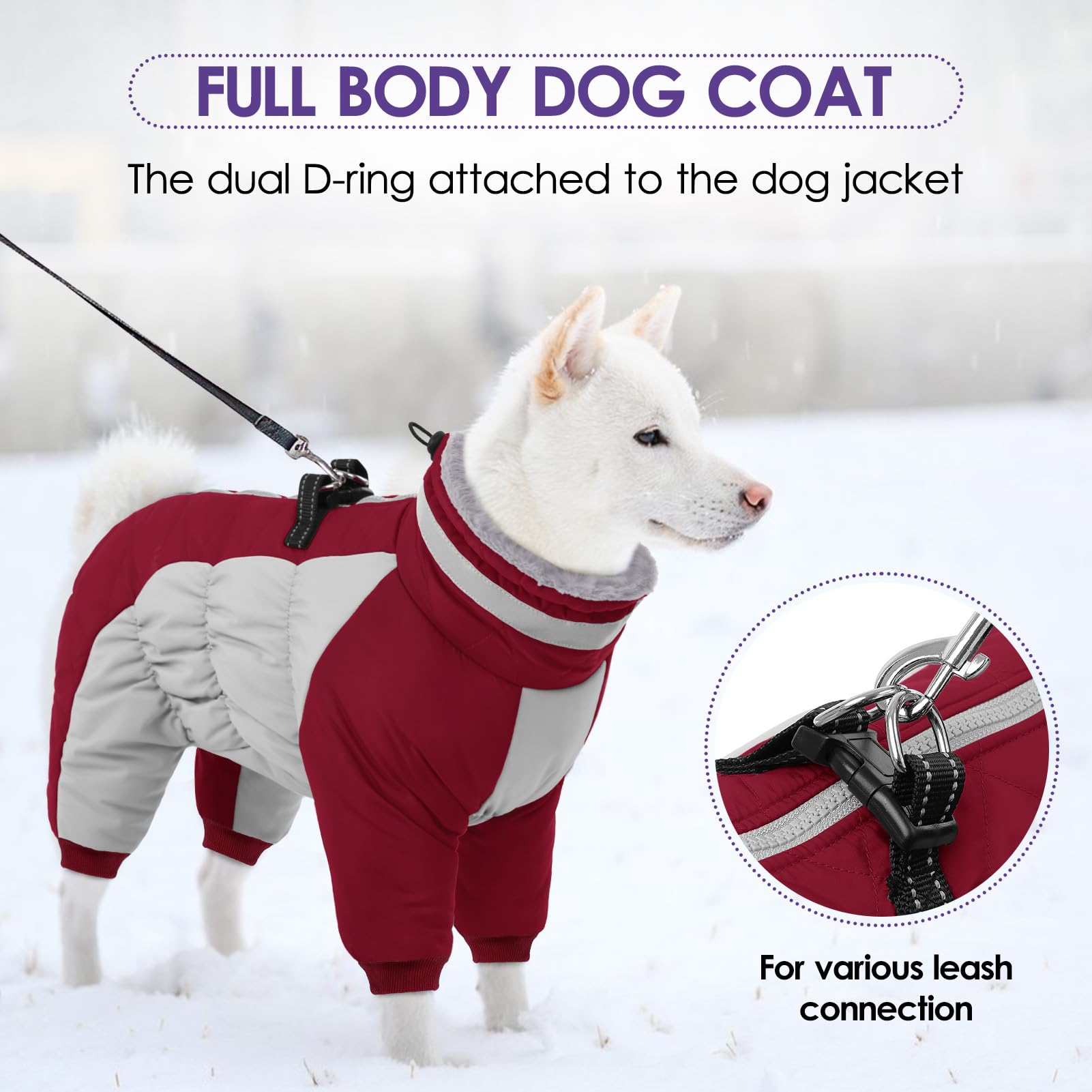 SUNFURA manteau chien ouverture pipi facile pour sorties pratiques.