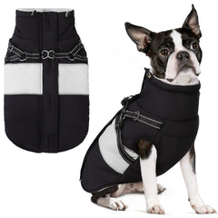 Manteau SUNFURA pour petit chien avec harnais integre — enfilage facile.