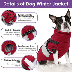 SUNFURA manteau chien réfléchissant sur le dos pour une meilleure visibilité nocturne.