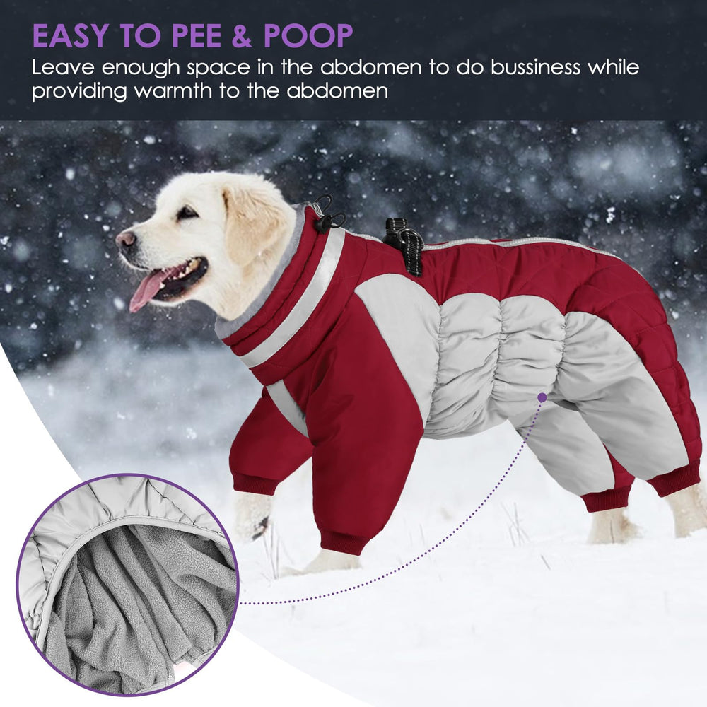 SUNFURA manteau chien réfléchissant zip et fermoir pour meilleure visibilité.