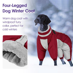 SUNFURA manteau chien ventre elastique et manches ajustables pour maintien sûr.