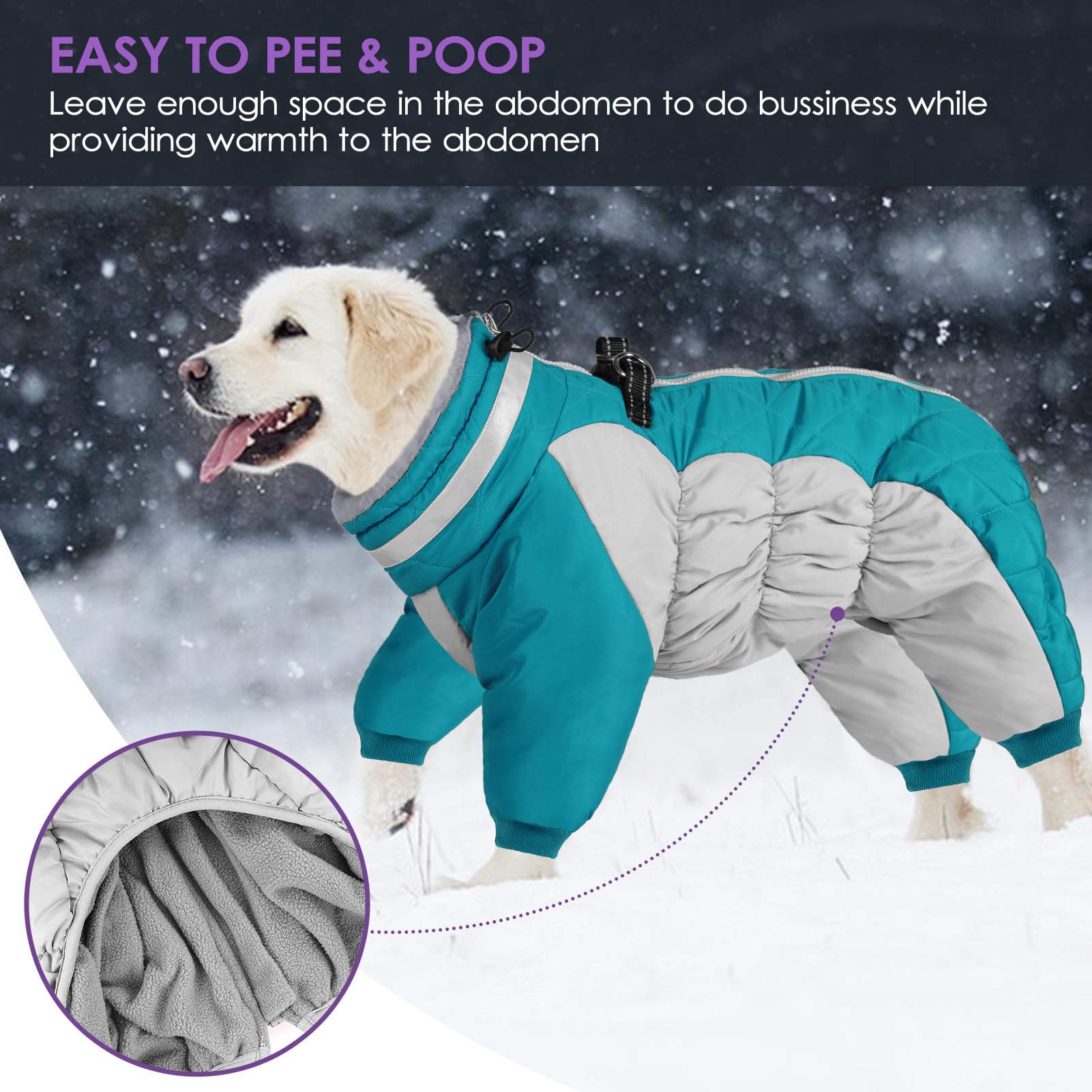 SUNFURA manteau d’hiver avec fermeture arrière pratique et velours intérieur.