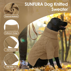 SUNFURA pull-chien tricot manches couvertes, protection hivernale.